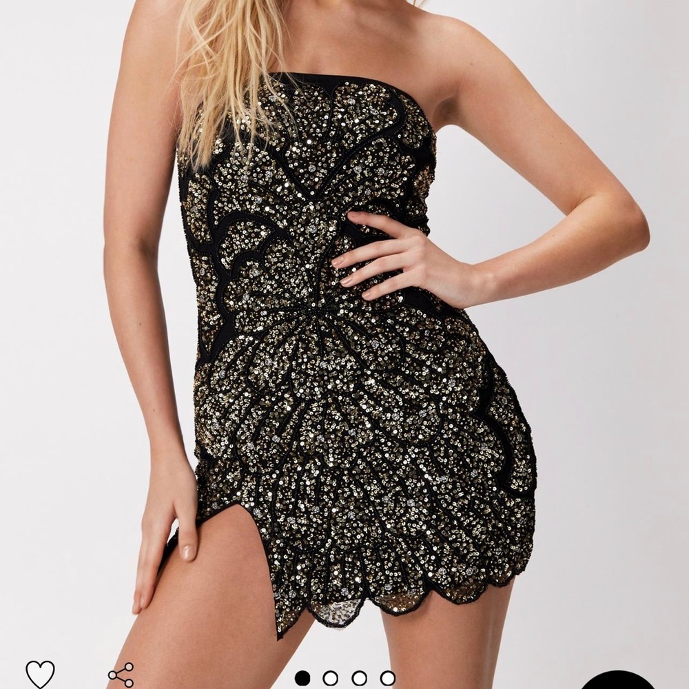 NWT | Sequin & Beaded Mini Dress | size 8 fits like a 6